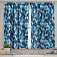 thumbnail image 2 of Ambesonne Colorful Valance & Curtain, Blue Toned Hexagons, 55"x30", Multicolor, 2 of 6