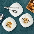thumbnail image 4 of MALACASA, Series Elisa, 6-Piece Porcelain Dessert Plate Dinnerware Set, Ivory White Dinner Set, 7.5", 4 of 8