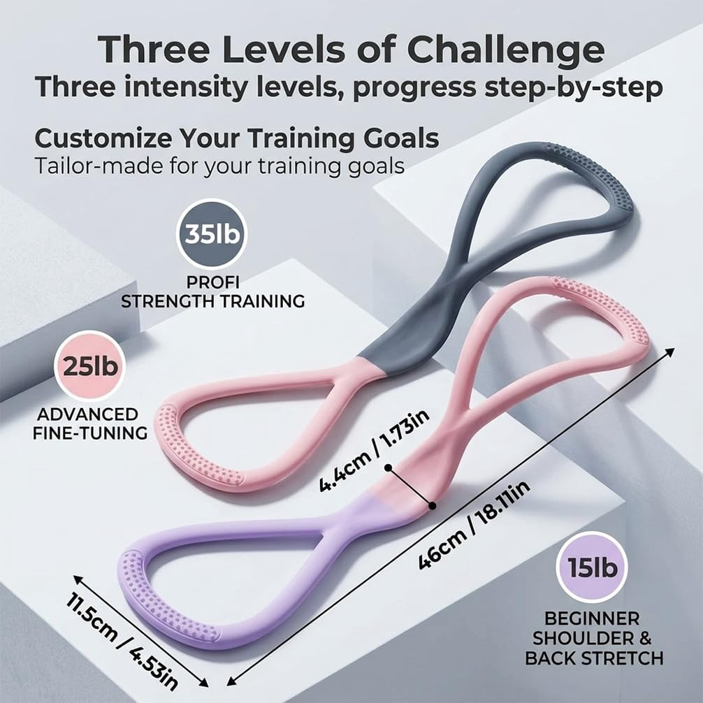 Figure 8 Resistance Bands with Handles for Women – Arm and Chest Exercise for Yoga, Pilates, and Fitness