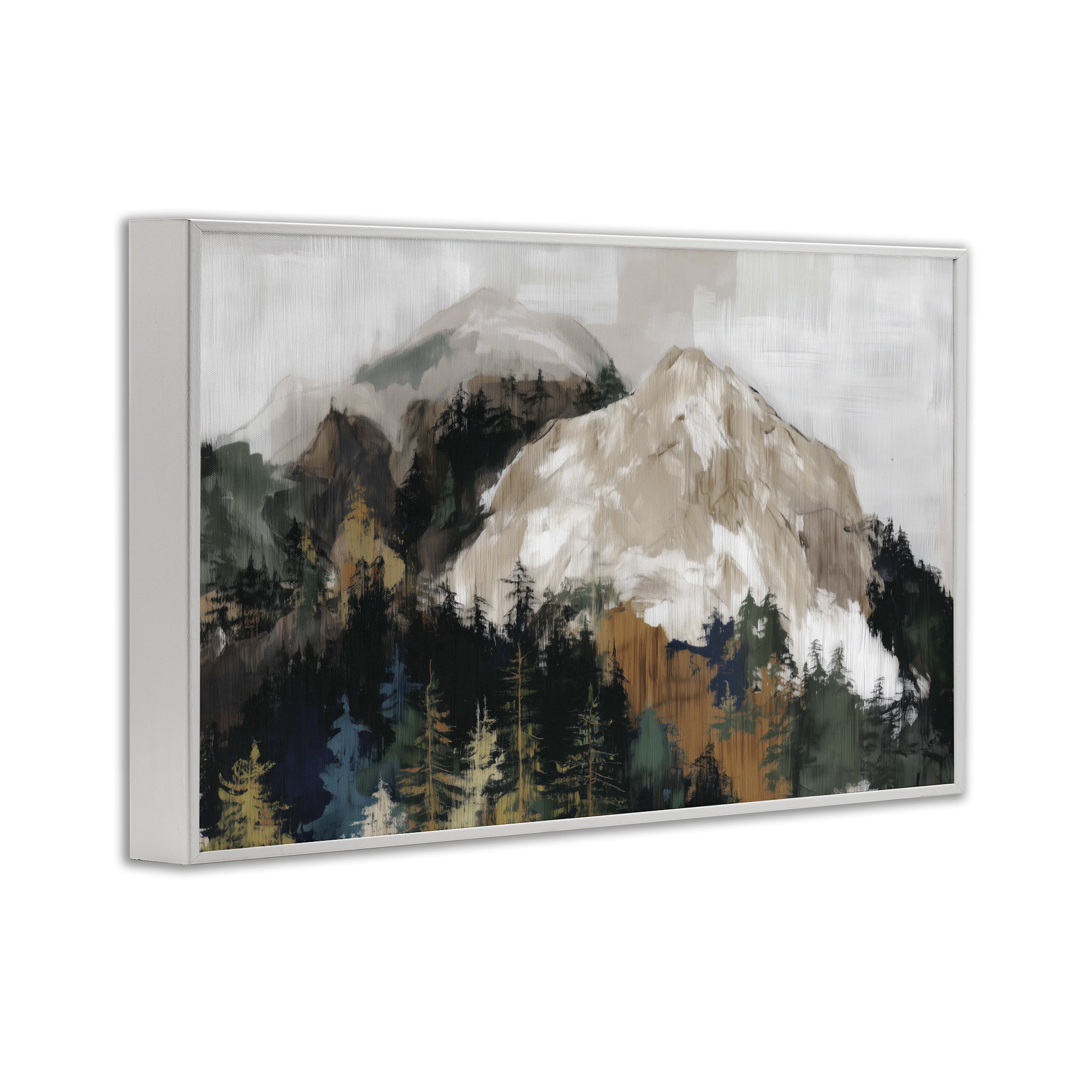 Stupell Industries Rugged Mountain Peaks White Framed Giclee Art, design by Chromatic Storm Studio