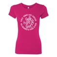 thumbnail image 2 of Wild Bobby Faith Hope & Love Three Things That Last Forever Inspirational/Christian Women Slim Fit Junior Tee, Raspberry, Medium, 2 of 6