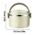 thumbnail image 2 of Stainless Steel Lunch Box Double Layer Insulation with Lid Multiple Layers Large Capacity Durable Portable for School Work Picnics Home Adults Children, 2 of 4