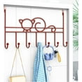 thumbnail image 6 of NOGIS Over The Door Hooks - Sturdy Metal Over Door Hanger Coat Rack with 7 Hooks for Bag, Coat, Towel, Hat, Robes, Scarves, Closet, Fits 1.77" Thick Door (Brown), 6 of 7