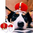 thumbnail image 5 of OULII 1pc Creative Cat Crown Hat Pet Headpiece Soft For Comfortable Wear For Parties Photoshoots Daily Use Red, 5 of 5
