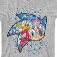 thumbnail image 7 of Bioworld Sonic the Hedgehog Mosaic Modern Character Art Youth Heather Gray Short Sleeve Tee-XS, 7 of 7