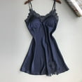 thumbnail image 3 of Women's Lingerie Sleeveless Nightgown Navy Sleepwear Dress Lace Romper for Women Nightgown Chemise, 3 of 5