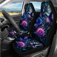 thumbnail image 2 of Jeiento Hummingbird 14 PCS Car Seat Cover Set, with Steering Wheel Seat Belt Covers Center Console Pad Coasters Keychain Rose Headrest Cover Auto Interior Accessories Full Set for Women, 2 of 7