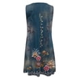 thumbnail image 2 of Womens Fashion Sleeveless Round Neck Casual Printed Dress, 2 of 5