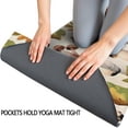 thumbnail image 3 of Brown Mushroom Leaf Light Pattern Hot Yoga Mat Towel Non Slip for Hot Yoga - Quick-Drying Yoga Mat Cover with 4 Corner Pockets with Travel Bag - Hot Yoga Towel Non Slip 70"x26", 3 of 6