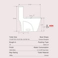 thumbnail image 5 of 1.1/1.60 GPF Dual-Flush One Piece Toilet, Water-Saving Elongated Comfort Height Floor Mounted, Soft Close Seat,Matte Black, 5 of 6