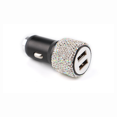 thumbnail image 1 of USB Car Charger, Car Adapter Bling Bling Rhinestones Crystal Car Decorations for Fast Charging Car Decors for iPhone Xs Max X Plus, iPad Pro/Mini, Samsung, Fancy Diamond, 1 of 7