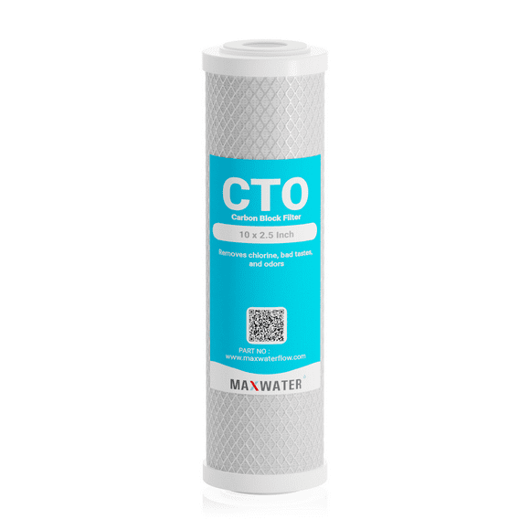 Max Water CTO Carbon Block Filter 5 Micron 10" x 2.5"