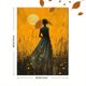 thumbnail image 3 of Qisvanset 12x16 Inch Moon Meadow Lady Canvas Wall Art, Romantic Floral Nature Serene Whimsical Home Decor, 3 of 8
