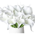 thumbnail image 4 of Ramo de boda de lirio de Cala de 20 piezas, flores artificiales de látex de tacto Real, decoración del banquete de boda para el hogar Xemadio LRWJ800-2, 4 of 6