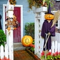 thumbnail image 5 of Halloween Decoration Wooden Ghost Door Halloween Wreath for Front Door Sign Wall Signs Decor, Pumpkin Black Cat Wreaths Sign Hanging for Home Wall Decor Outdoor Indoor Farmhouse Party Supply, 5 of 7