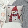 thumbnail image 2 of Nawypu  Christmas Let It Snow Snowman Decorative Pillowcase Throw Pillow Cover, Merry Christmas Snowman Farmhouse for Sofa Bed Room Home Decor Pillow Case, 2 of 5