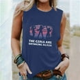 thumbnail image 2 of IROINNID Women's Summer Sleeveless Casual Tops Round-Neck Pullover Retro Printing Vest Spring Saving, 2 of 2