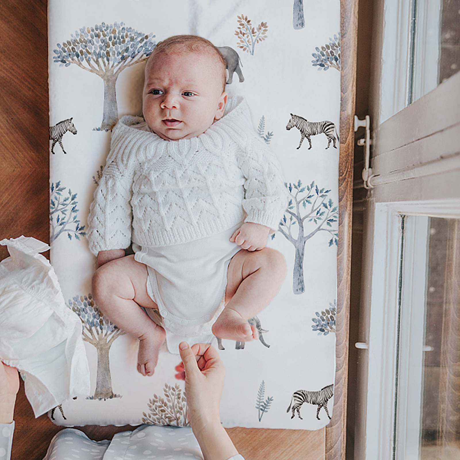 Gllquen Baby Bassinet Sheets Set, Forest & Animals, 2-Pack photo 3