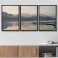 thumbnail image 3 of wall26 - 3 Piece Framed Canvas Wall Art - Taiwan Landmark Sun Moon Lake Beautiful Scenery - Modern Home Art Stretched and Framed Ready to Hang - 24"x36"x3 BLACK, 3 of 5
