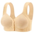 thumbnail image 2 of Vetsdori Womens Front Closure Everyday Bras Large Bust Bras Breathable Bralette Wirefree Lift,Lightweight Large Bust Bras Bras for Women No Padding, 2 of 5
