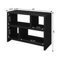 thumbnail image 4 of Pemberly Row Console Three-Tier Bookcase in Black Wood Finish, 4 of 5