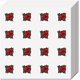 thumbnail image 1 of 128 pegatinas pequeñas de rosas rojas, de plástico, autoadhesivas, impermeables, redondas, con puntos., 1 of 9