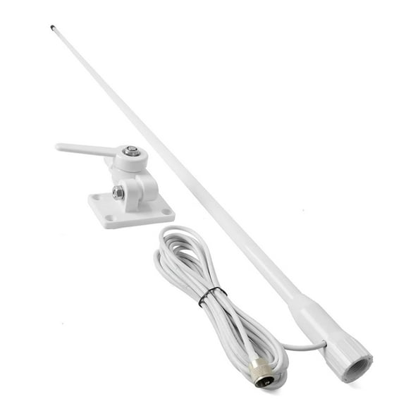 Marine VHF Radios Antenna for Boat, for Horizon Icom Cobra ham Radios, 7meters RG-58U Cable, Adjustable Ratchet, Nails