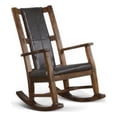 thumbnail image 1 of Jenne Rocking Chair- Faux Leather Seat and Back- Antique Dark Brown, 1 of 6