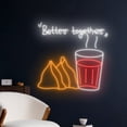 thumbnail image 2 of Handmadetneonsign Better Together Neon Sign, Chai Samosa India Wall Art Decor, India Food Wall Decor, 2 of 5