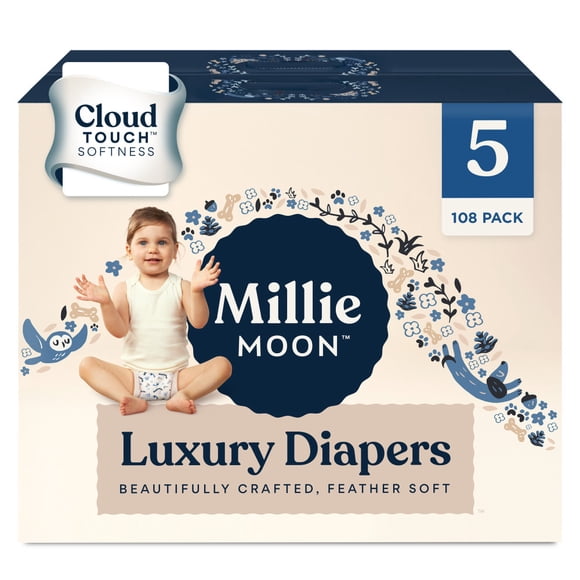 Pañales premium Millie Moon Etapa 5 Unisex (108 piezas)