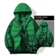 thumbnail image 5 of Chaqueta de plumón de doble cara con estampado de cuadros de color liso con capucha 2024 nueva chaqueta de plumón de pato blanco cálida para otoño e invierno, 5 of 5