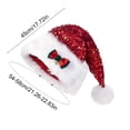 thumbnail image 3 of JeashCHAT Sequin Santa Hat for Adults Kids, Sparkly Christmas Hat with Bow, Glitter New Year Party Hat Holiday Headwear Costume Accessories Gifts for Family Friends, Red, 3 of 8