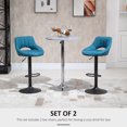 thumbnail image 4 of HOMCOM Bar Stools Set of 2 Swivel Adjustable Counter Height Barstools, 4 of 9
