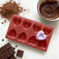 thumbnail image 6 of Menrkoo Handmade Heart-Shaped 8-Cavity Silicone Molds Valentines Chocolate And Ice Cubes Tray For Romantic Diy Treats Red, 6 of 6