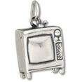 thumbnail image 1 of Sterling Silver 24" .8mm Box Chain 3D Box Television TV Set Console Pendant Necklace, 1 of 2