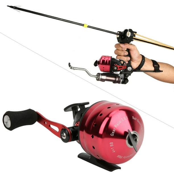 Spincast Reel, Fishing Tackle, ABS +Metal Painting Appearance Fish Hunting  Reel, For Sea Fishing Wild Fishing Fishing Lover Pool Red 