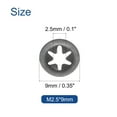 thumbnail image 2 of Unique Bargains 120 Pack Internal Tooth Star Lock Washers M3 Quick Speed Locking Washers, 65Mn Steel Starlock Push Nuts, 2 of 4