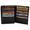thumbnail image 6 of Genuine Cowhide Leather Thick Large Black Euro Bifold Hipster Mens Wallet AH-92, 6 of 9