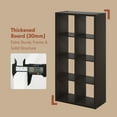 thumbnail image 4 of Furinno CUBICLE Vintage Vinyl Record Media Storage Organizer 8-Cube Dark Oak, 4 of 5