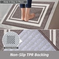 thumbnail image 4 of JAATOP Non-Slip Kitchen Mats, Absorbent Floor Mat Set of 2, Washable Floor Mat for Kitchen, 24"x 36"+ 24"x 60", Brown, 4 of 8