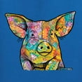 thumbnail image 2 of Dean Russo The Pig Animal Lover Women's Standard V-Neck Tee, Royal, Small, 2 of 6