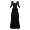 thumbnail image 5 of XIYON Womens Dresses Elegant Long Casual Dress With Lace Panels Waist Defining Formal Gown For And Evening Events Travel Vacation Outfits, 5 of 6