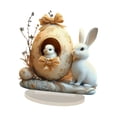 thumbnail image 2 of simhoa 2D Flat Easter Bunny and Chick Scene Table Sign Accessory Desktop Decoration 20cmx20cm, 2 of 8