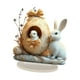 thumbnail image 2 of Letrero de mesa con escena de conejo y pollito de Pascua plano en 2D, accesorio y adorno de mesa 20cmx20cm, 2 of 9