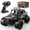 Black, variant on WeFone RC Car, 20KM/H Speed 1:16 Off-Road RC Truck with LED Lights, 2 Batteries, Outdoor Play,  Best Gift for Kids 3+