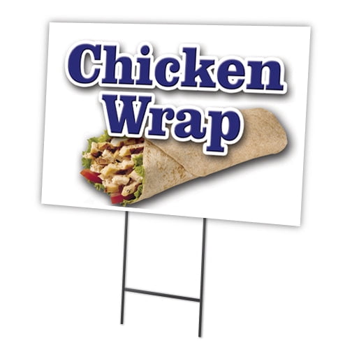 SignMission C-2436 Chicken Wrap 24 x 36 in. Chicken Wrap Yard Sign & Stake