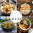 thumbnail image 4 of 4 Pcs Large Serving Spoons Set,Includes 3 Spoons And 1 Slotted Spoons,Large Metal Spoon With Long Handle,Cooking Serving Spoon Set For Home Kitchen, Dining Room, Restaurant Banquet,4 PCS, 4 of 9