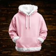 thumbnail image 4 of Ruyang Girls Christmas Pullover Hoodies Kids Boys Fuzzy Trim Hooded Sweatshirts Fall Winter Y2K Trendy Hoodies, 4 of 5