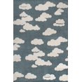 thumbnail image 2 of JONATHAN Y SCN105B-3 Hedwig High-Low Youth Cloud Scandi Dark Blue/Ivory 3 ft. x 5 ft. Indoor/Outdoor Area Rug, 2 of 7