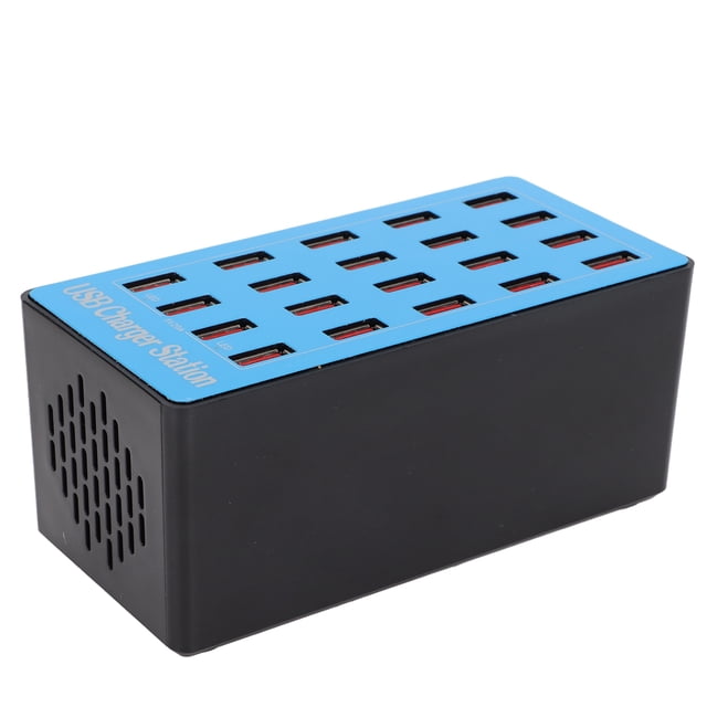 USB Station, 100W 20A 20 Port USB Hub Wall Power Adapter Fast Charging Station, Compatible for IOS, for Cell Phones and Other Electronic Devices